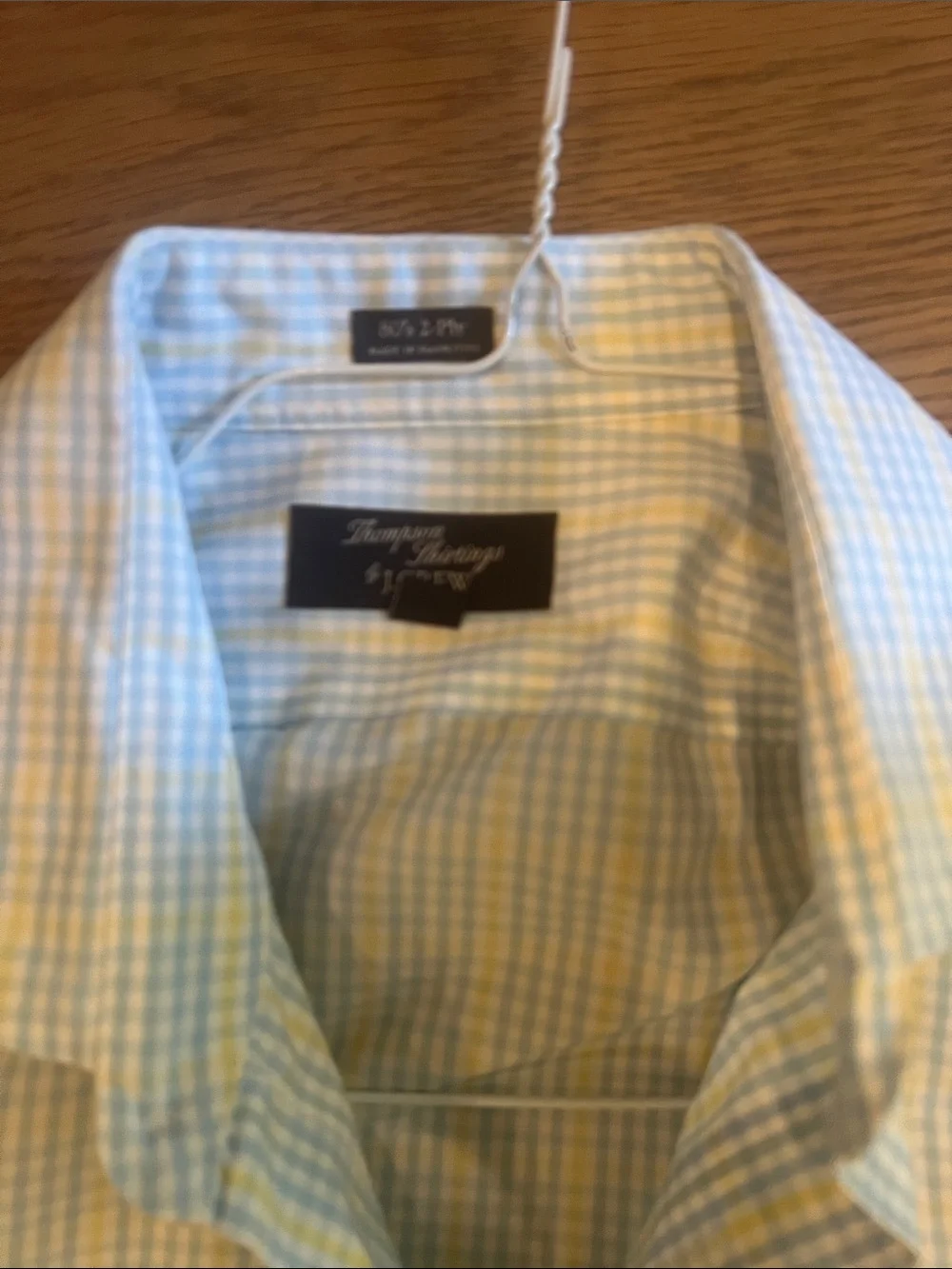 J. Crew Light Blue and White Plaid Men’s Dress Shirt